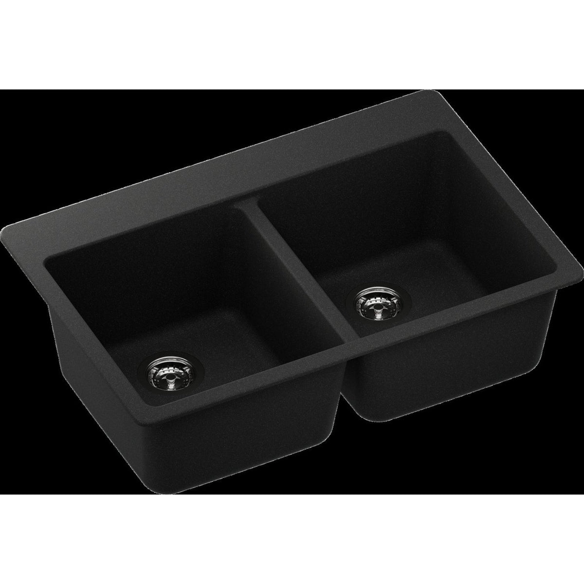 ent Signature Series Undermount Double Bowl Granite Sink #S1-U Slate Black view 2