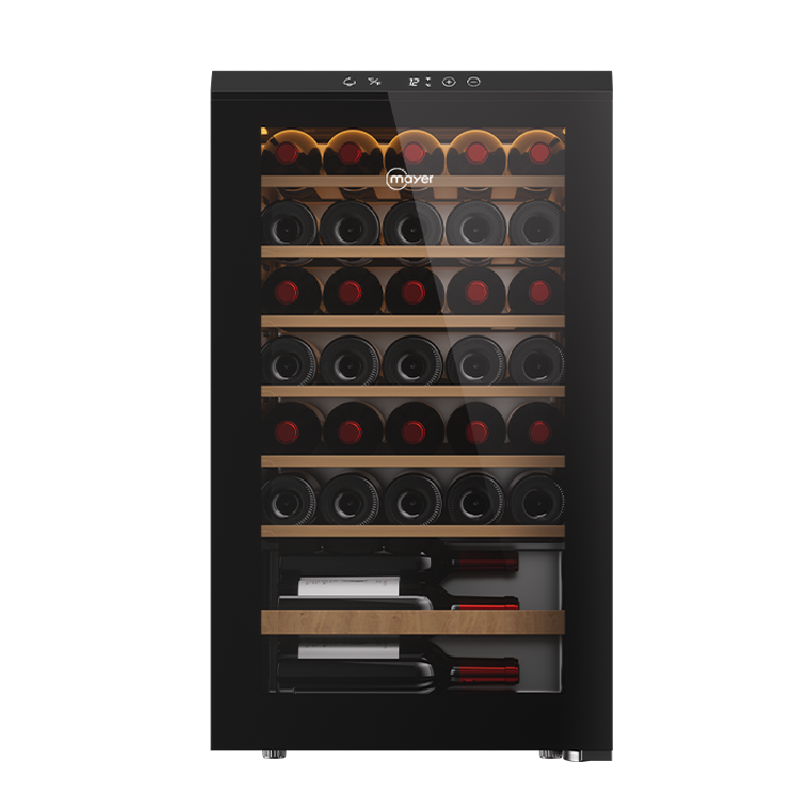Mayer MMWC34BCS 34 bottle wine chiller, front view
