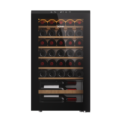 Mayer MMWC34BCS 34 bottle wine chiller, front view