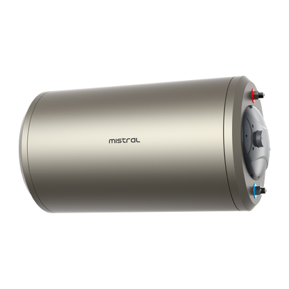 Mistral MSWHZ25CG 25L storage water heater, three quarter right view