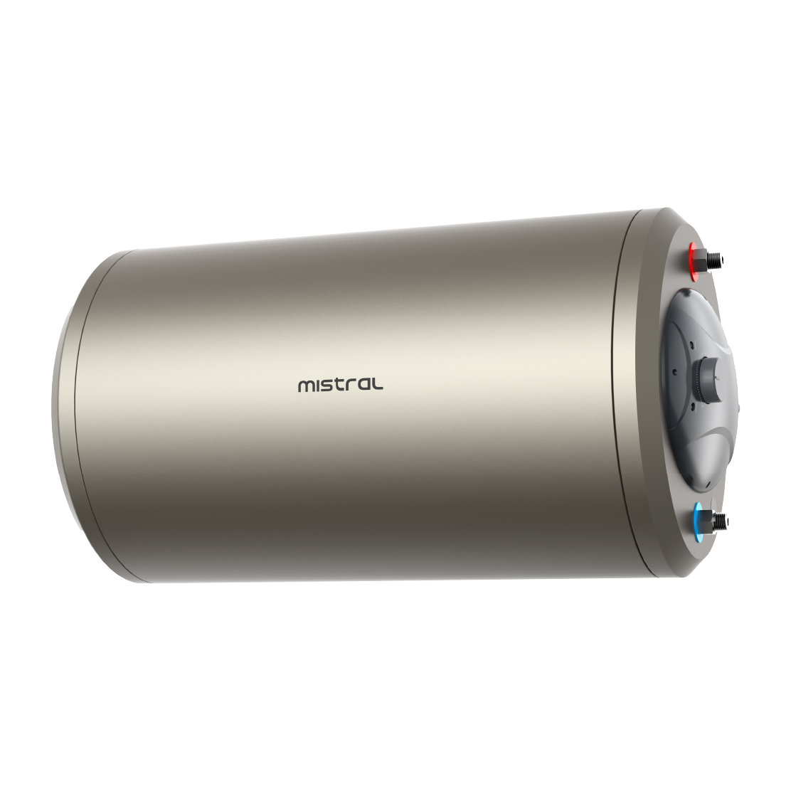 Mistral MSWHZ35CG 35L storage water heater, three quarter right view