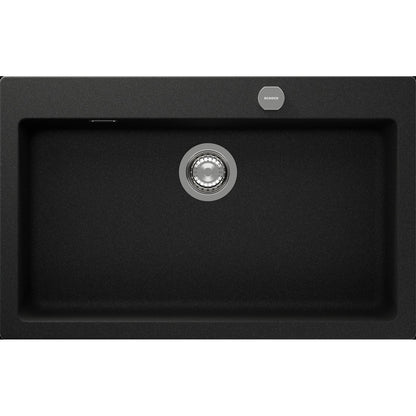 ent Signature Series Top Mount Single Bowl Granite Sink #S2-T Slate Black