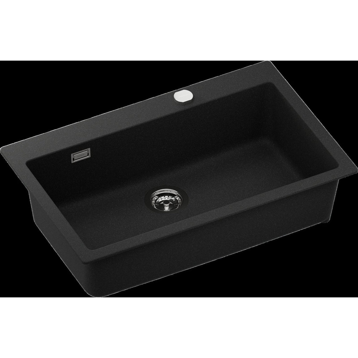 ent Signature Series Top Mount Single Bowl Granite Sink #S2-T Slate Black view 2