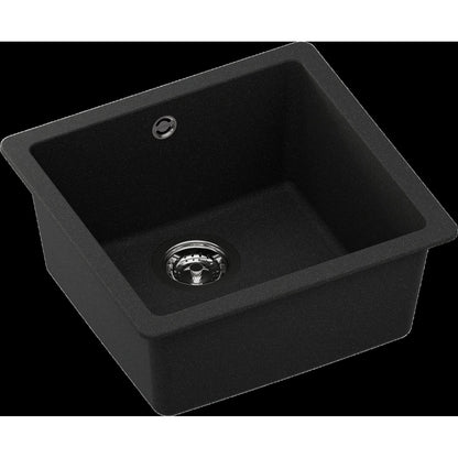 ent Signature Series Undermount Single Bowl Granite Sink #S4-U Slate Black view 2