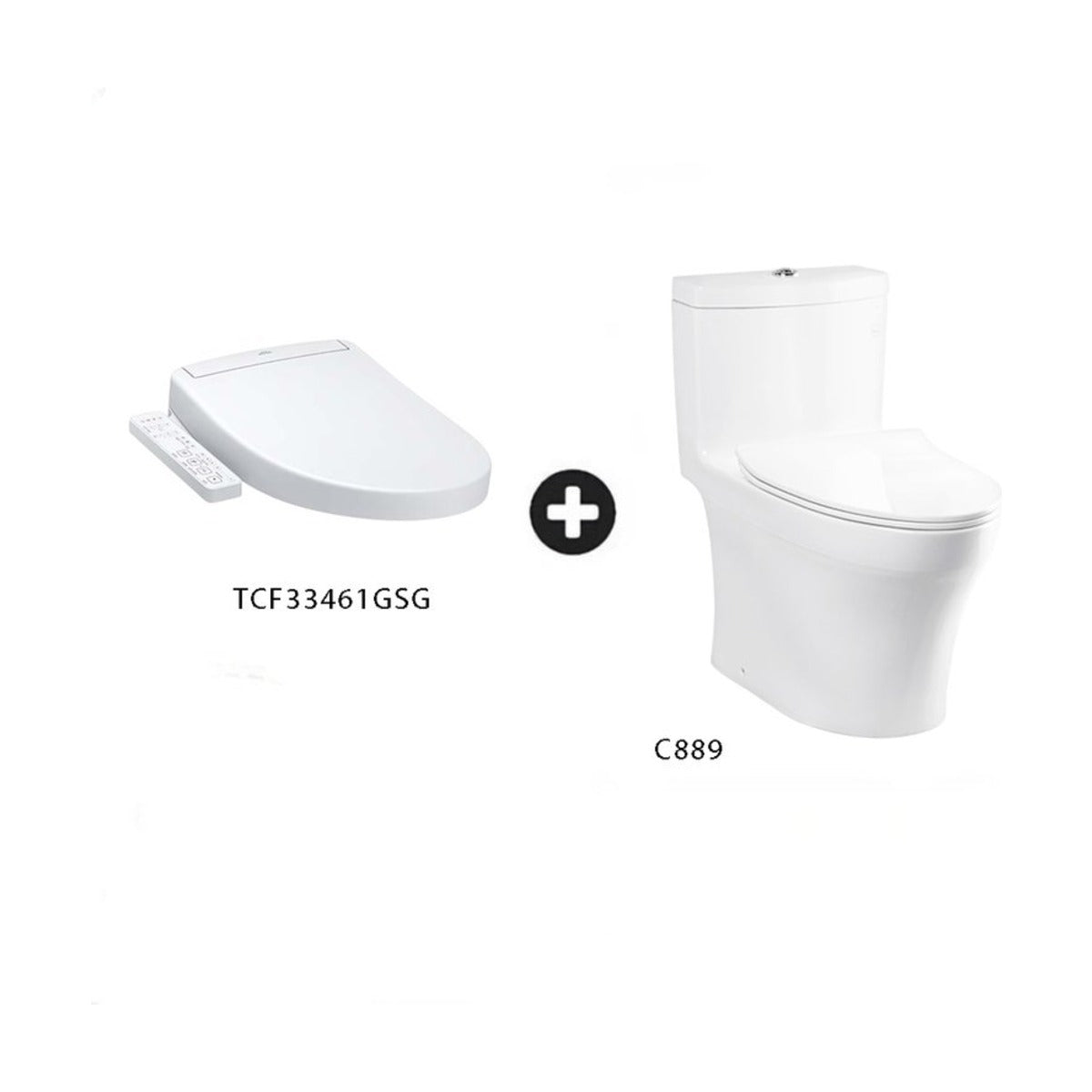 TOTO C889CDESI one piece toilet with Washlet S2