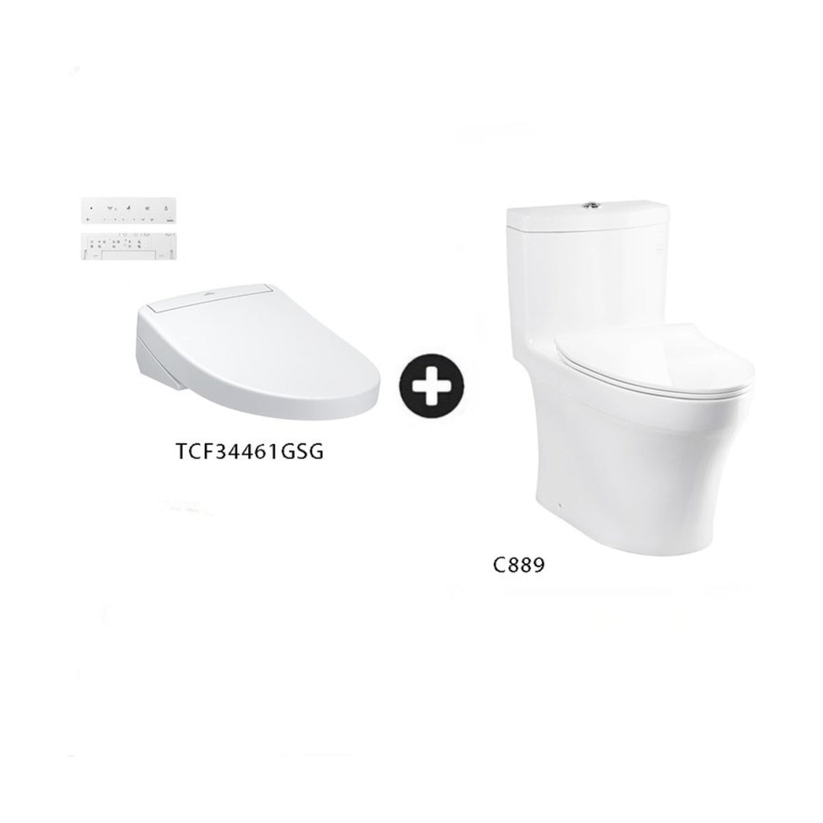 TOTO C889CDESI one piece toilet with Washlet S5