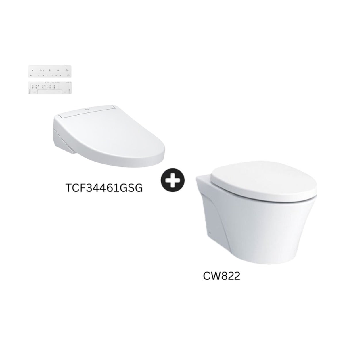 TOTO Avante CW822REJT2 wall hung toilet with Washlet S5