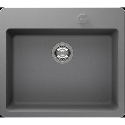 ent Signature Series Single Bowl Granite Sink #S3 Top Mount Pebble Grey