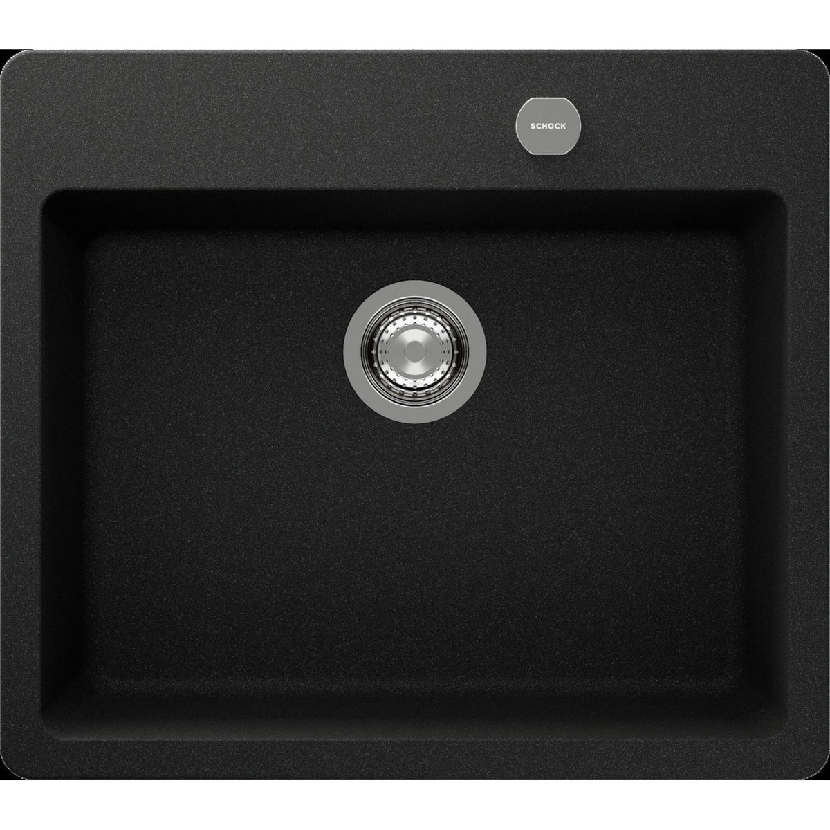ent Signature Series Single Bowl Granite Sink #S3 Top Mount Slate Black