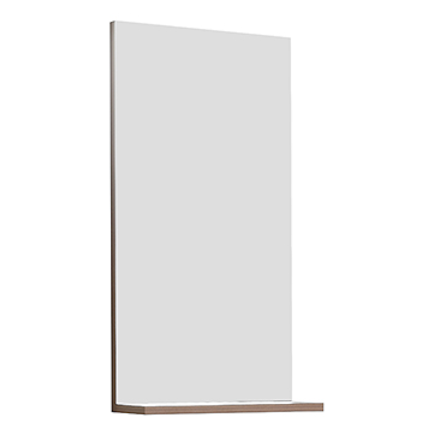 E+NT Y3870 P.WN PVC Mirror with Shelf (P.Brown Walnut)