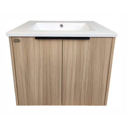 E+NT Y60BC 60cm PVC Basin Cabinet Beige Oak