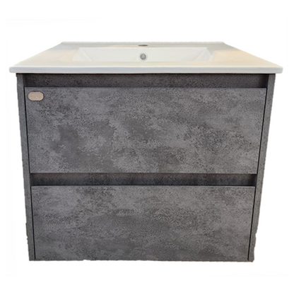 E+NT Y60BC 60cm PVC Basin Cabinet Marble Grey