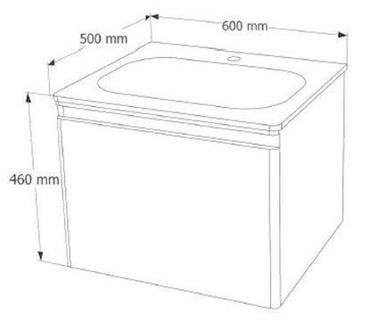 E+NT LD-3826 60cm Stainless Steel Basin Cabinet