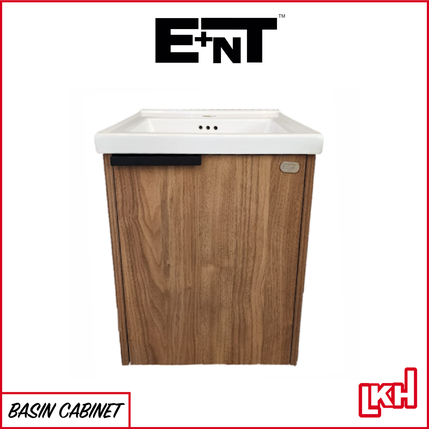 E+NT Y40BC-P.WN 40cm PVC Basin Cabinet (P.Brown Walnut)