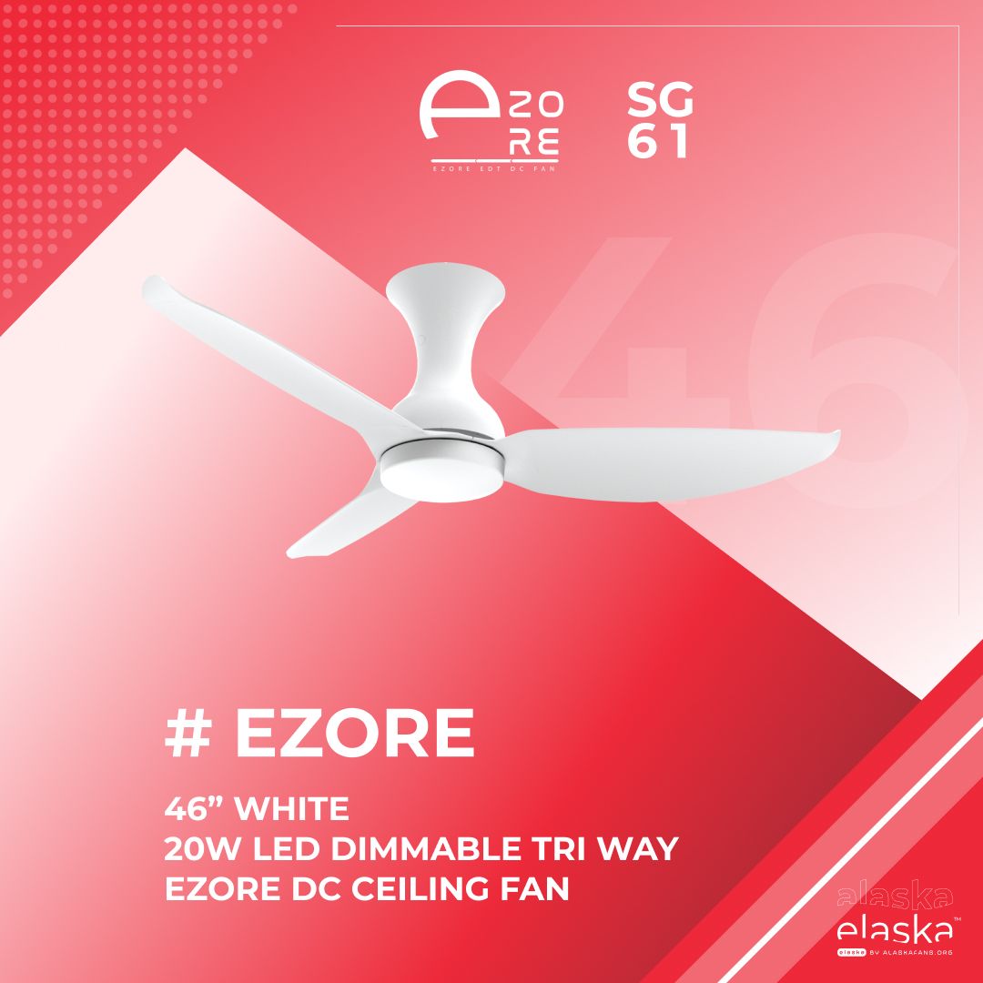 Alaska Ezore SG61 46" White DC ceiling fan