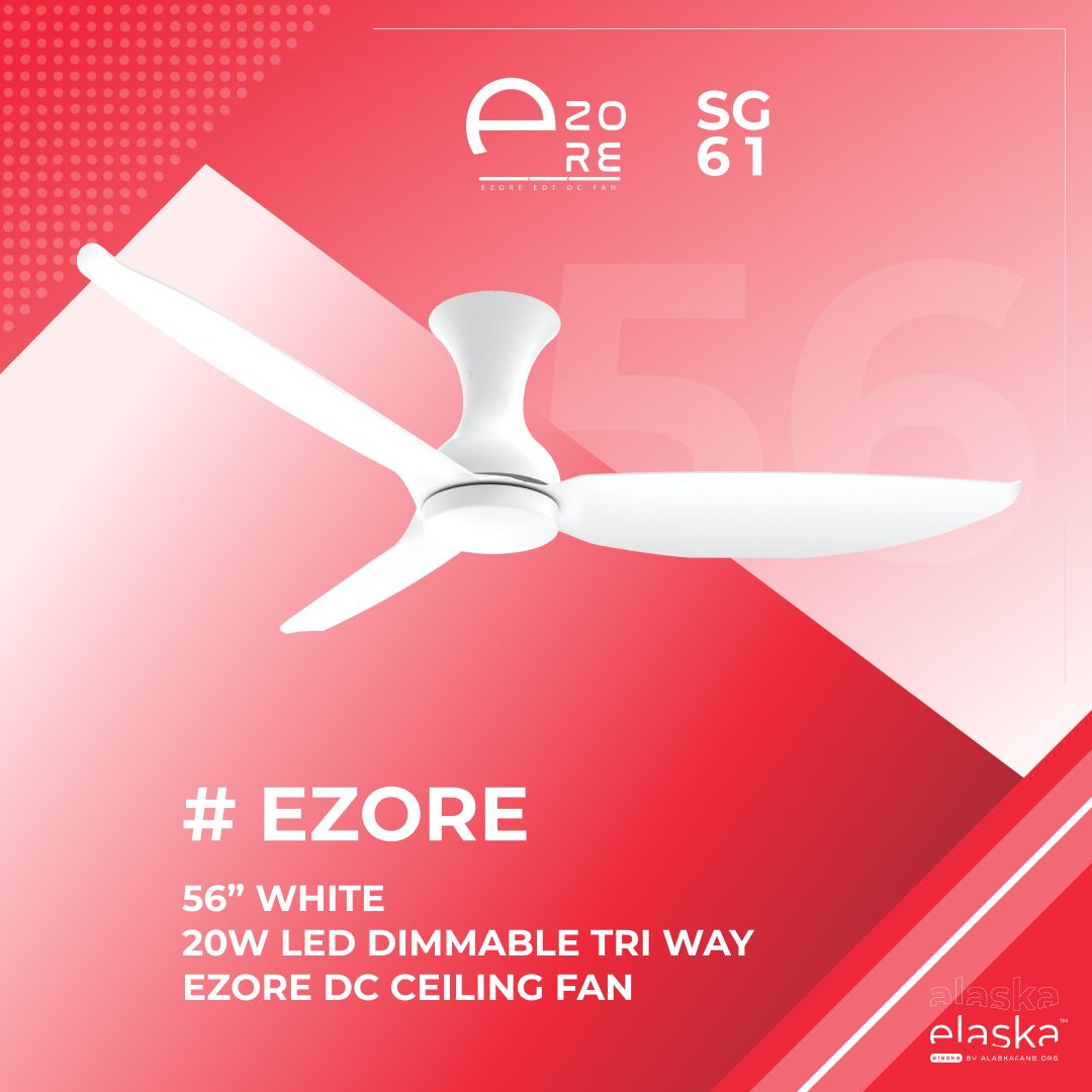 Alaska Ezore SG61 56" White DC ceiling fan