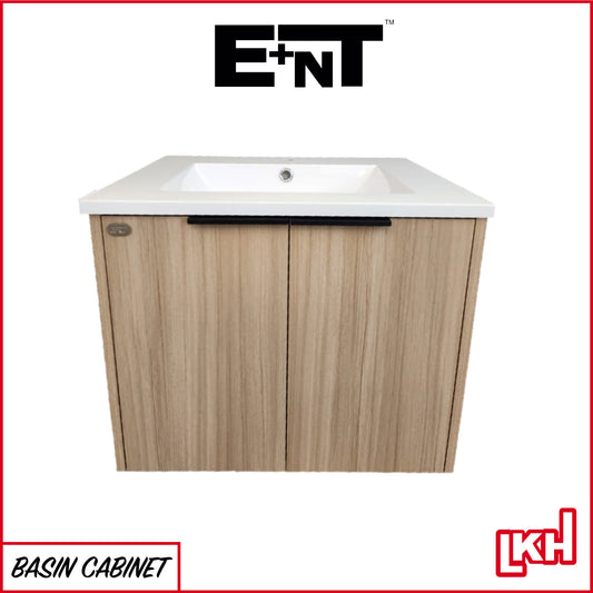 E+NT Y60BC-BO 60cm PVC Basin Cabinet (Beige Oak)