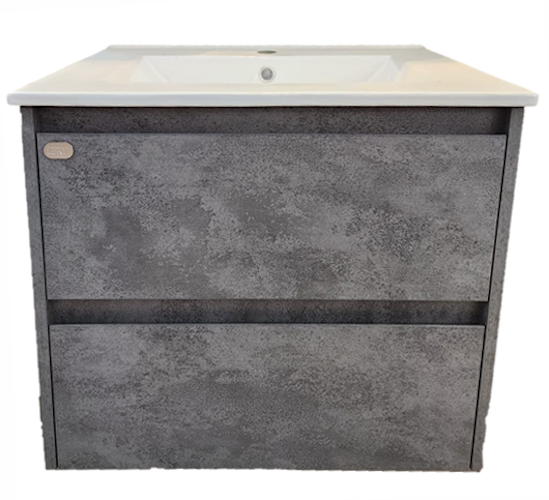 E+NT Y60BC-MG 60cm PVC Basin Cabinet (Marble Grey)