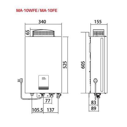 Macro MA-10WFE dimensions