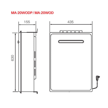 Macro MA-20WODP dimensions