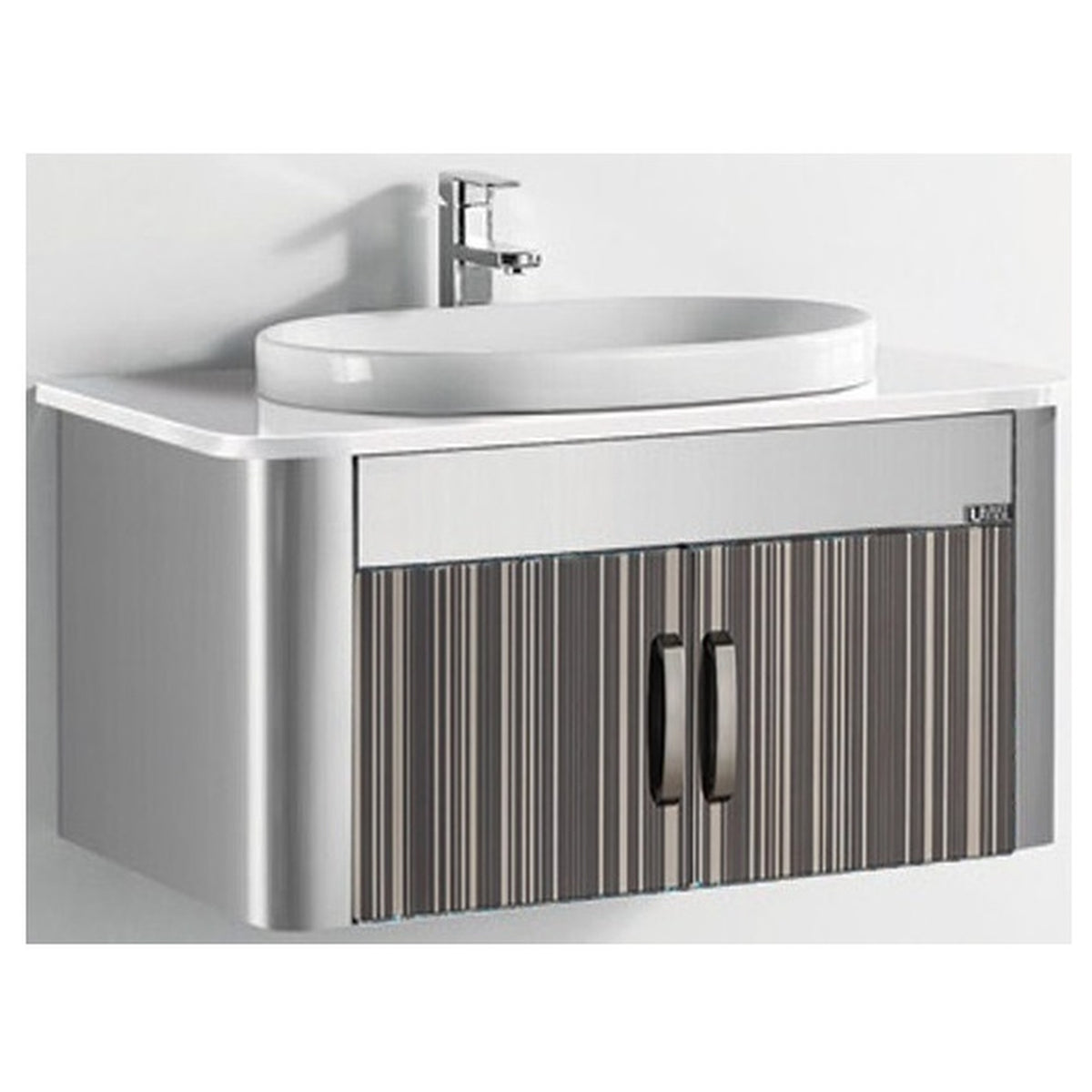 E+NT 1007 Basin Cabinet Set, Black Line