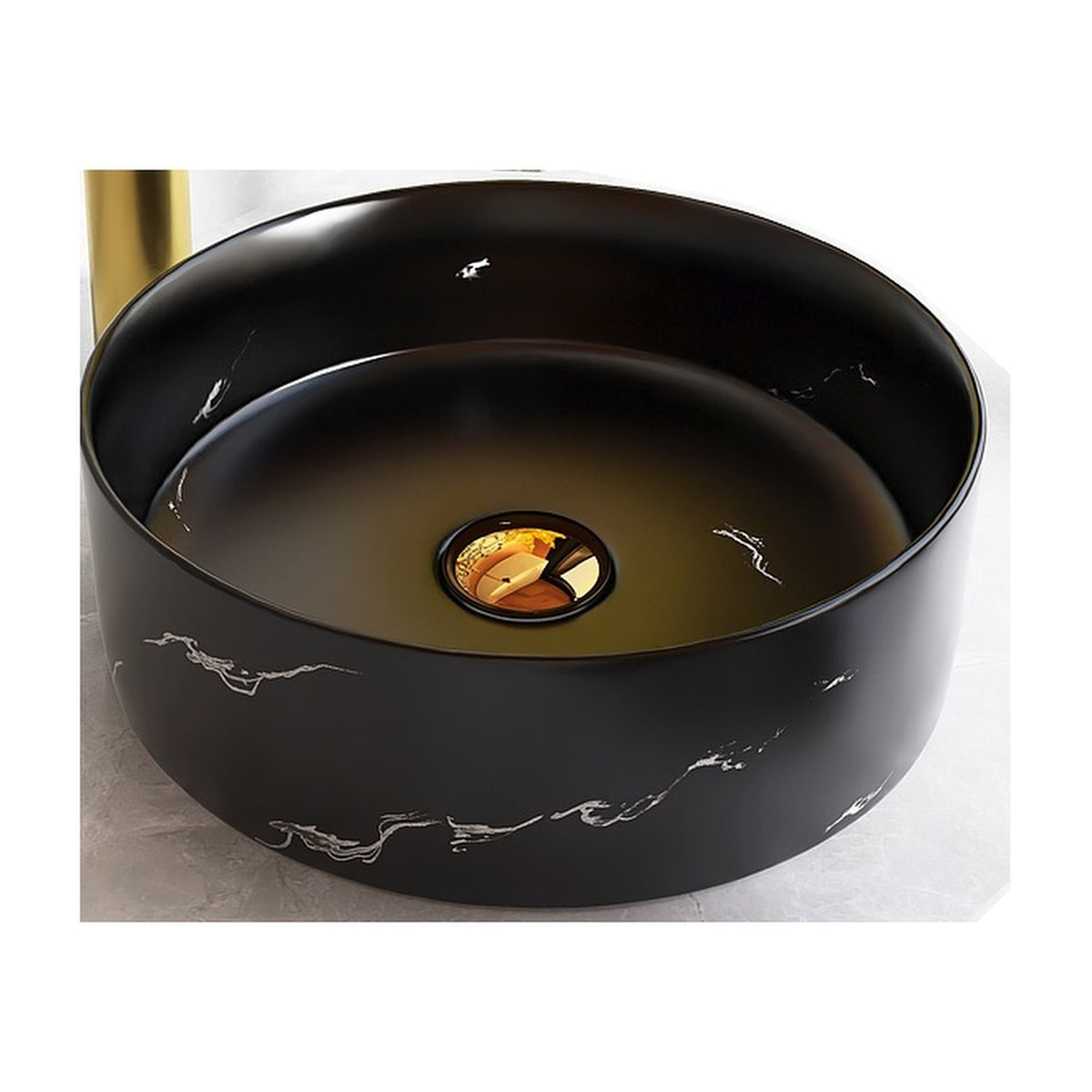 E+NT Counter Top Basin 8118, Black Marble