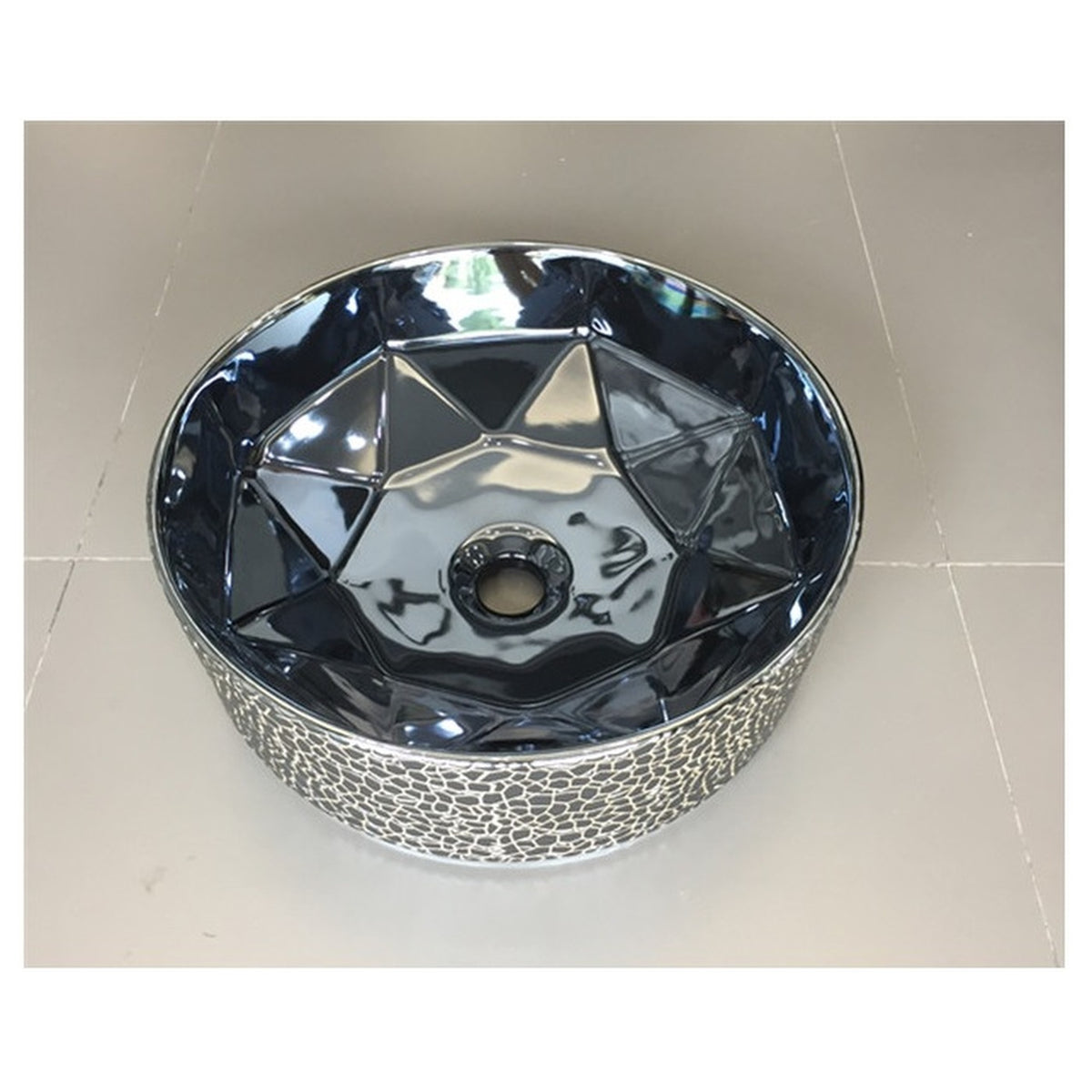 E+NT Counter Top Basin 8449, Electroplated Silver