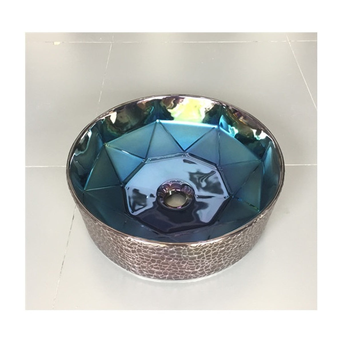 E+NT Counter Top Basin 8449, Electroplated Teal