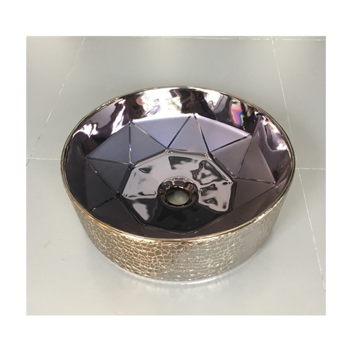 E+NT Counter Top Basin 8449, Electroplated Violet