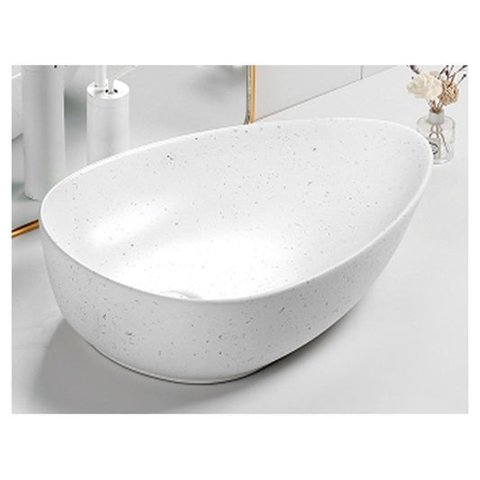 E+NT Counter Top Basin 8559B, Terrazzo White