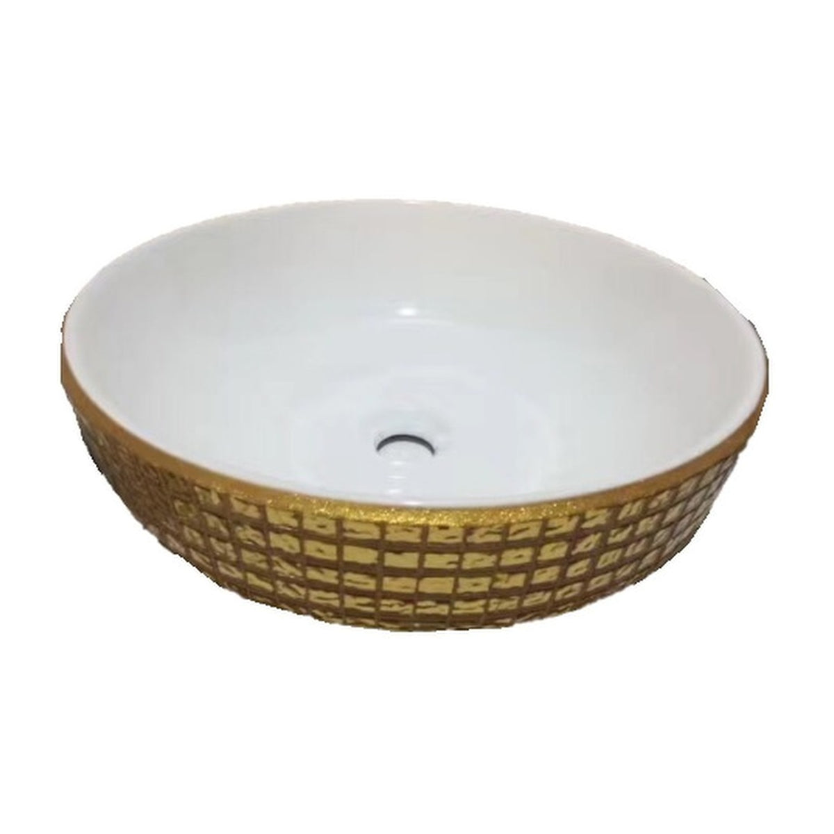 E+NT Counter Top Basin 8885, Gold Weave