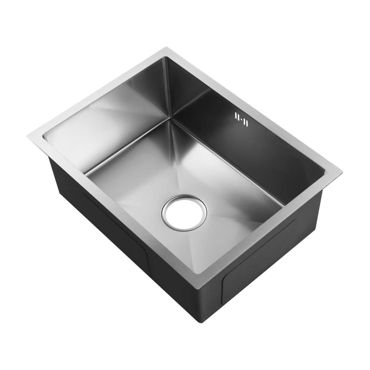 E+NT Embossed Nano Undermount Single Bowl Sink 6045, Stainless Steel