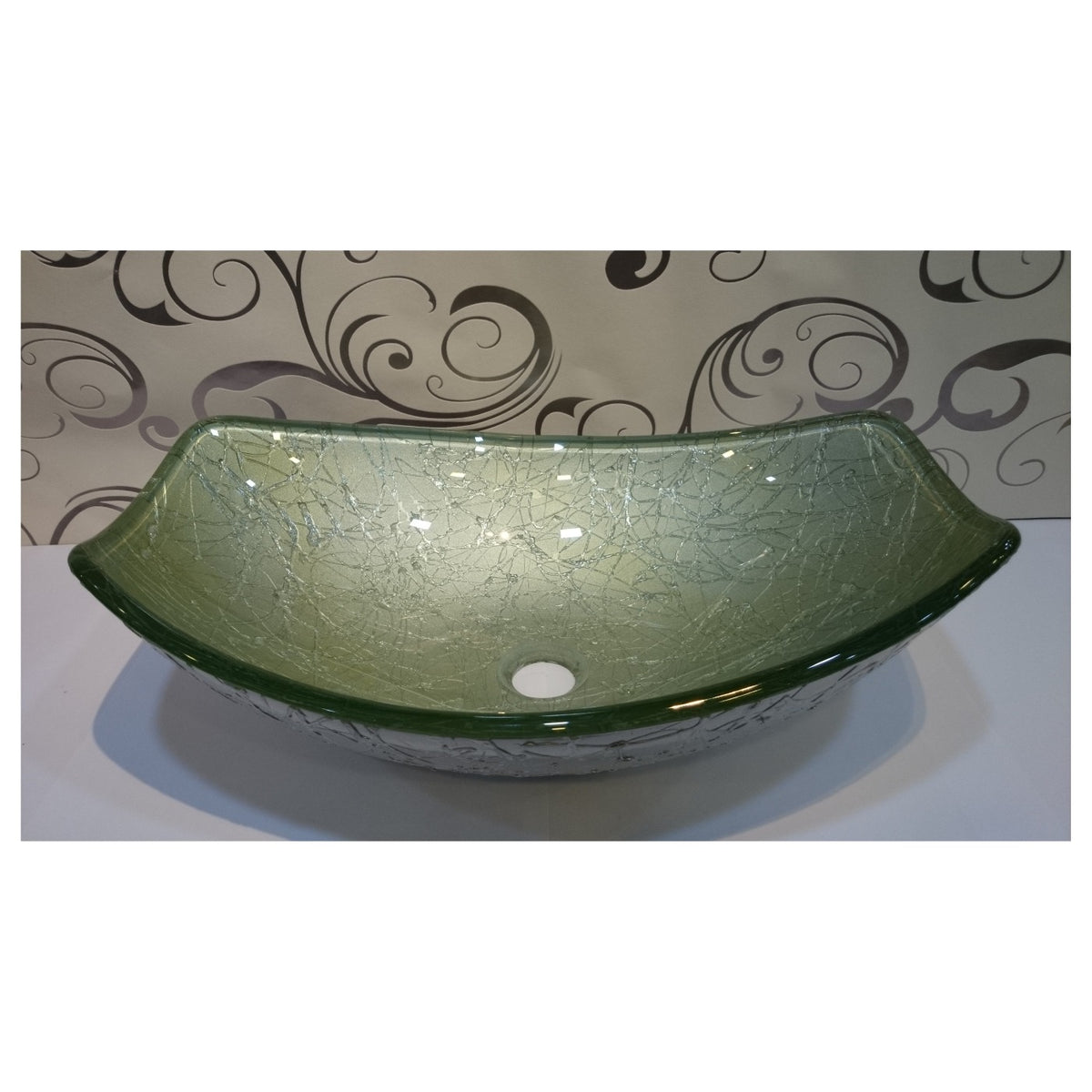 E+NT Glass Counter Top Basin YH-H568P, Silver