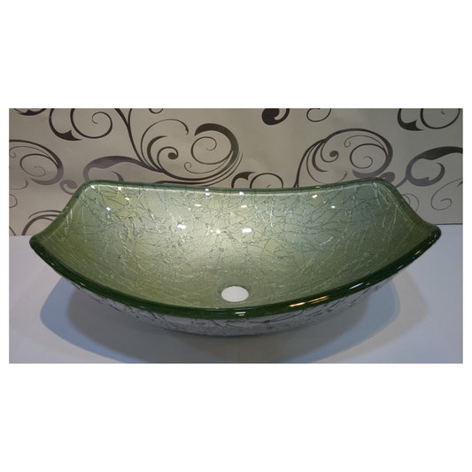 E+NT Glass Counter Top Basin YH-H568P, Silver