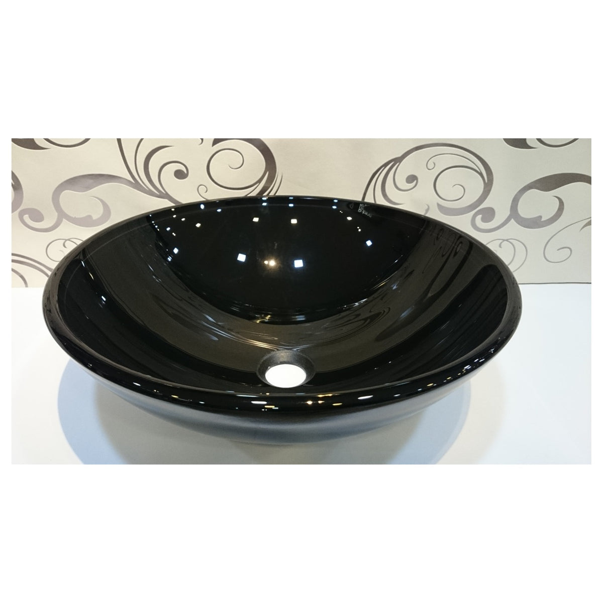 E+NT Glass Counter Top Basin YH-T324, Black