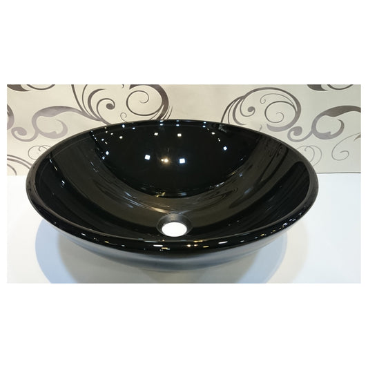 E+NT Glass Counter Top Basin YH-T324, Black