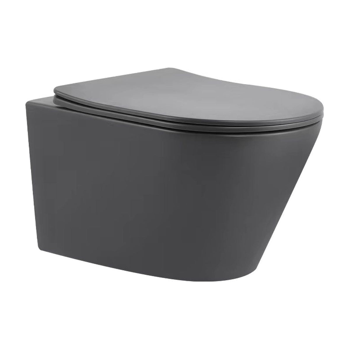 E+NT MAKI Wall Hung Toilet Bowl, Matt Dark Grey