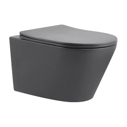 E+NT MAKI Wall Hung Toilet Bowl, Matt Dark Grey