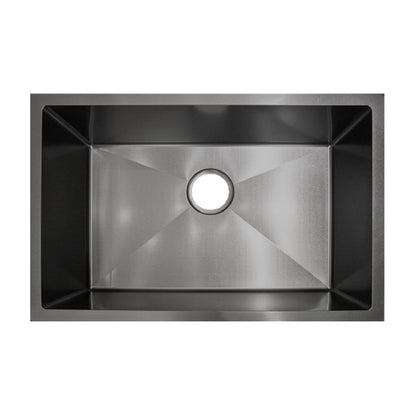 E+NT Undermount Single Bowl Sink 7245, Black