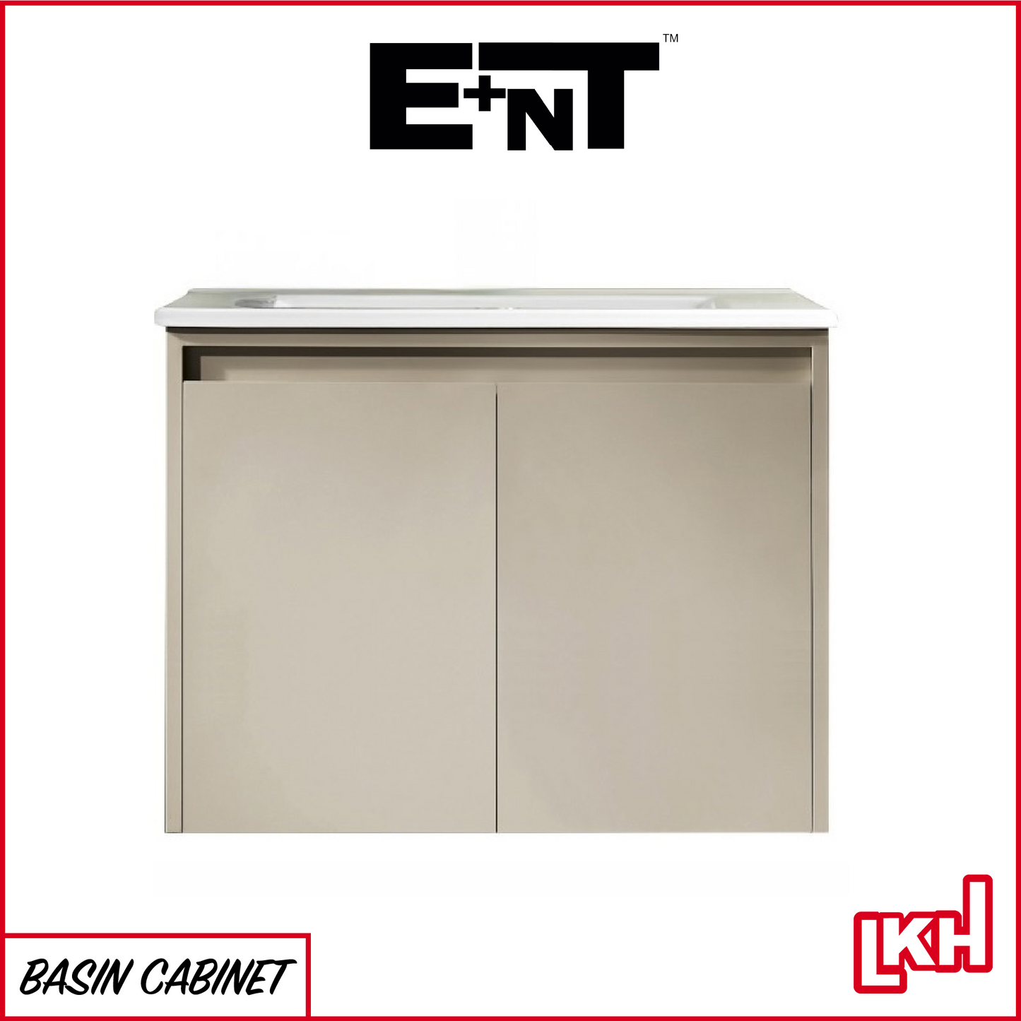 E+NT LD-6838 60cm Stainless Steel Basin Cabinet (Beige)