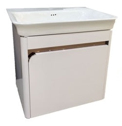 E+NT 1659 White 61cm Stainless Steel Basin Cabinet - Off Season Clearance