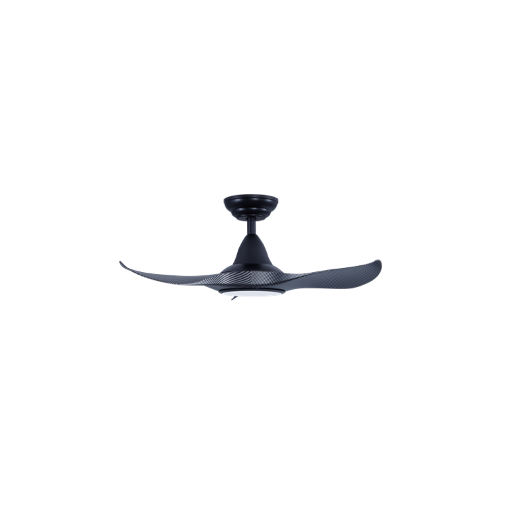 EFENZ Thurman 343 34 inch ceiling fan, Black Carbon Fiber limited edition, downrod mount, with Samsung LED