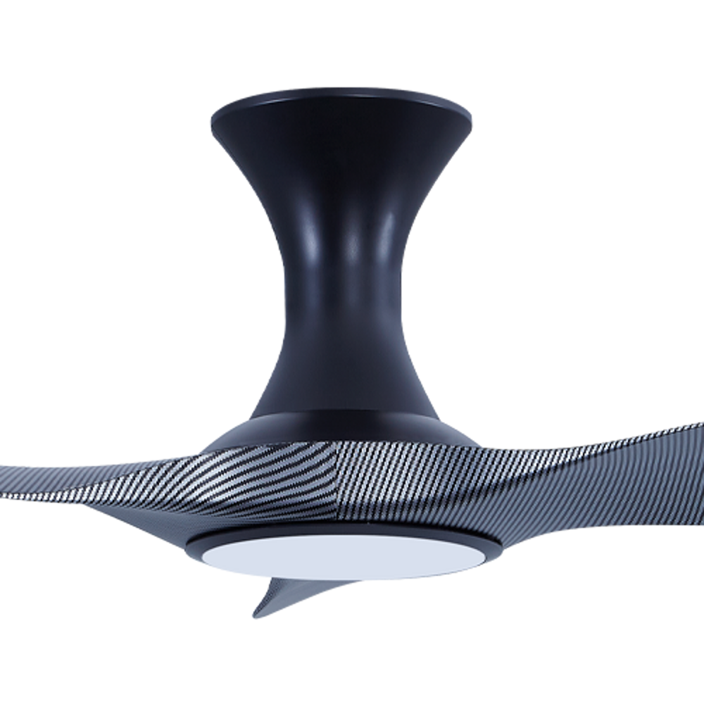 EFENZ Thurman 343 34 inch ceiling fan, Black Carbon Fiber limited edition, hugger mount, with Samsung LED