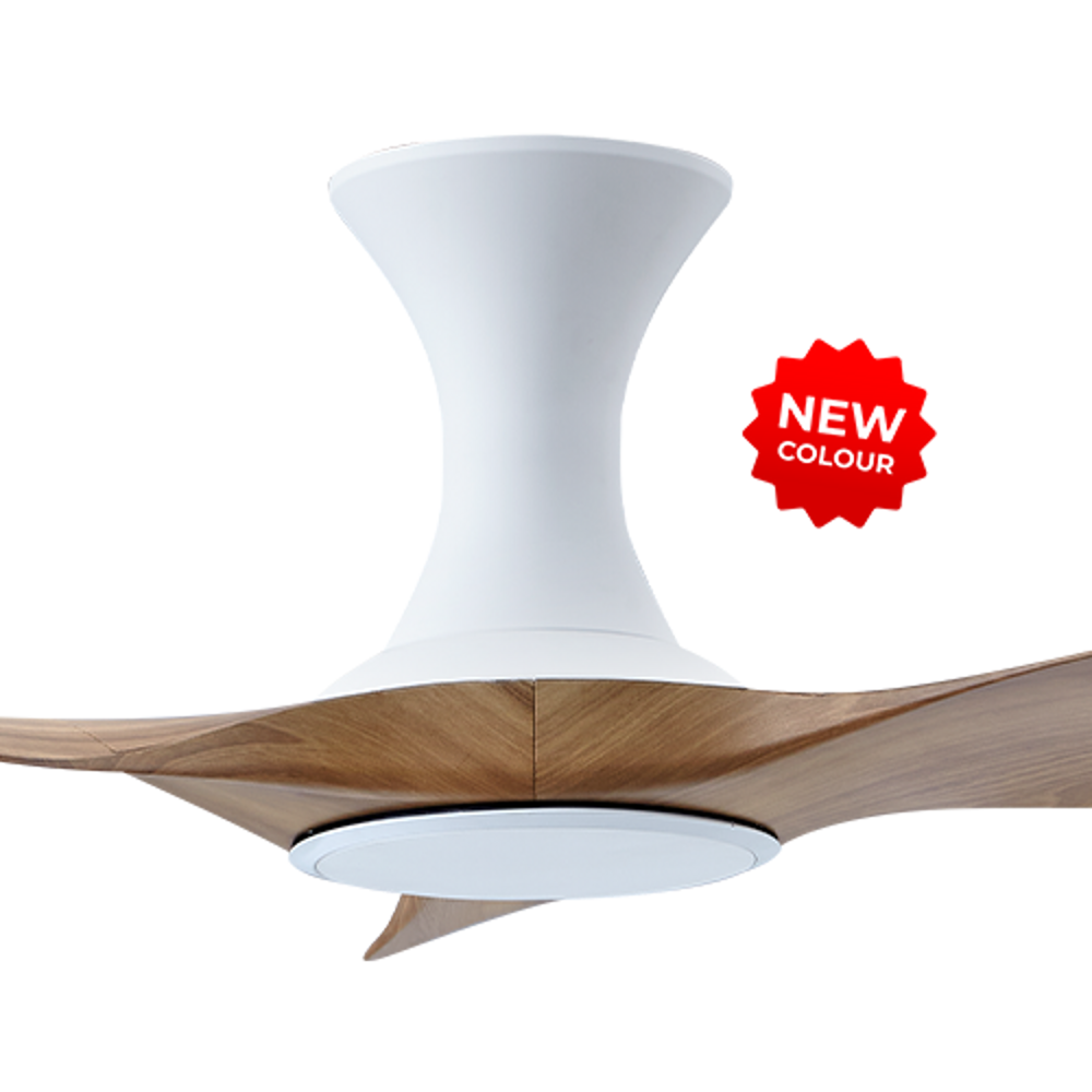 EFENZ Thurman 343 34 inch ceiling fan, White Caramel limited edition, hugger mount, no light