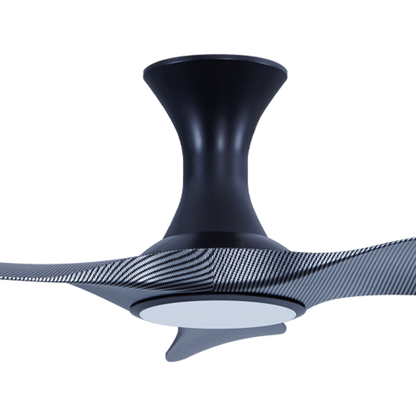 EFENZ Isabel 403 40 inch ceiling fan, Black Carbon Fiber limited edition, hugger mount, with Samsung LED