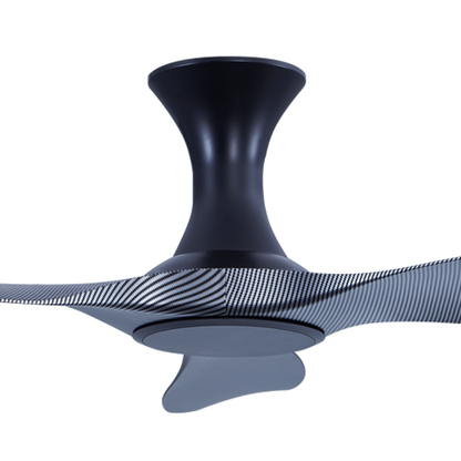 EFENZ Troy 463 46 inch ceiling fan, Black Carbon Fiber limited edition, hugger mount, no light