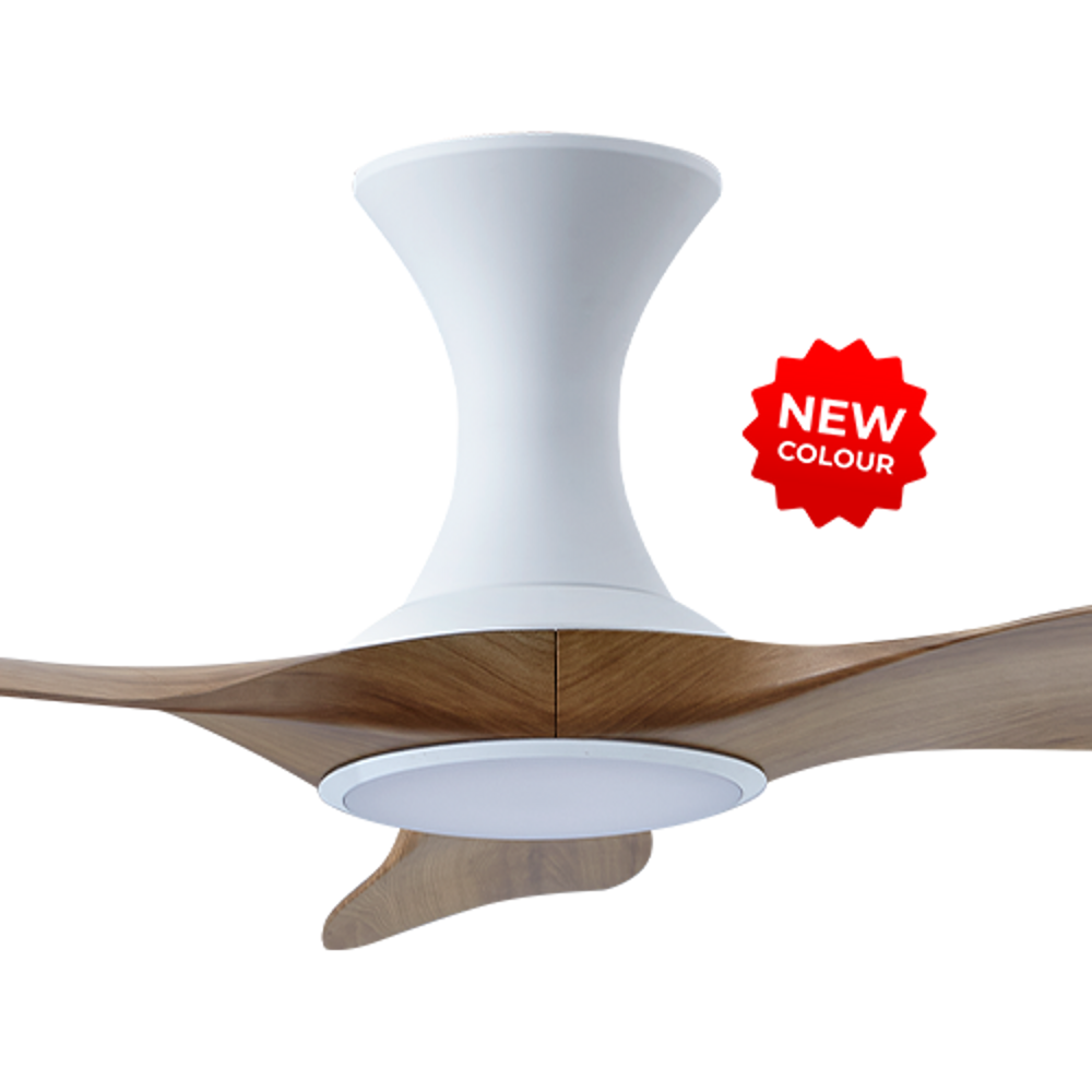 EFENZ Troy 463 46 inch ceiling fan, White Caramel limited edition, hugger mount, with Samsung LED