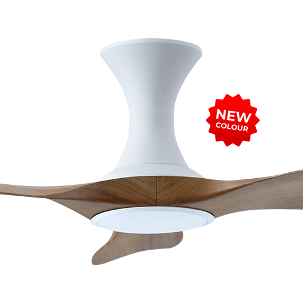 EFENZ Troy 463 46 inch ceiling fan, White Caramel limited edition, hugger mount, no light