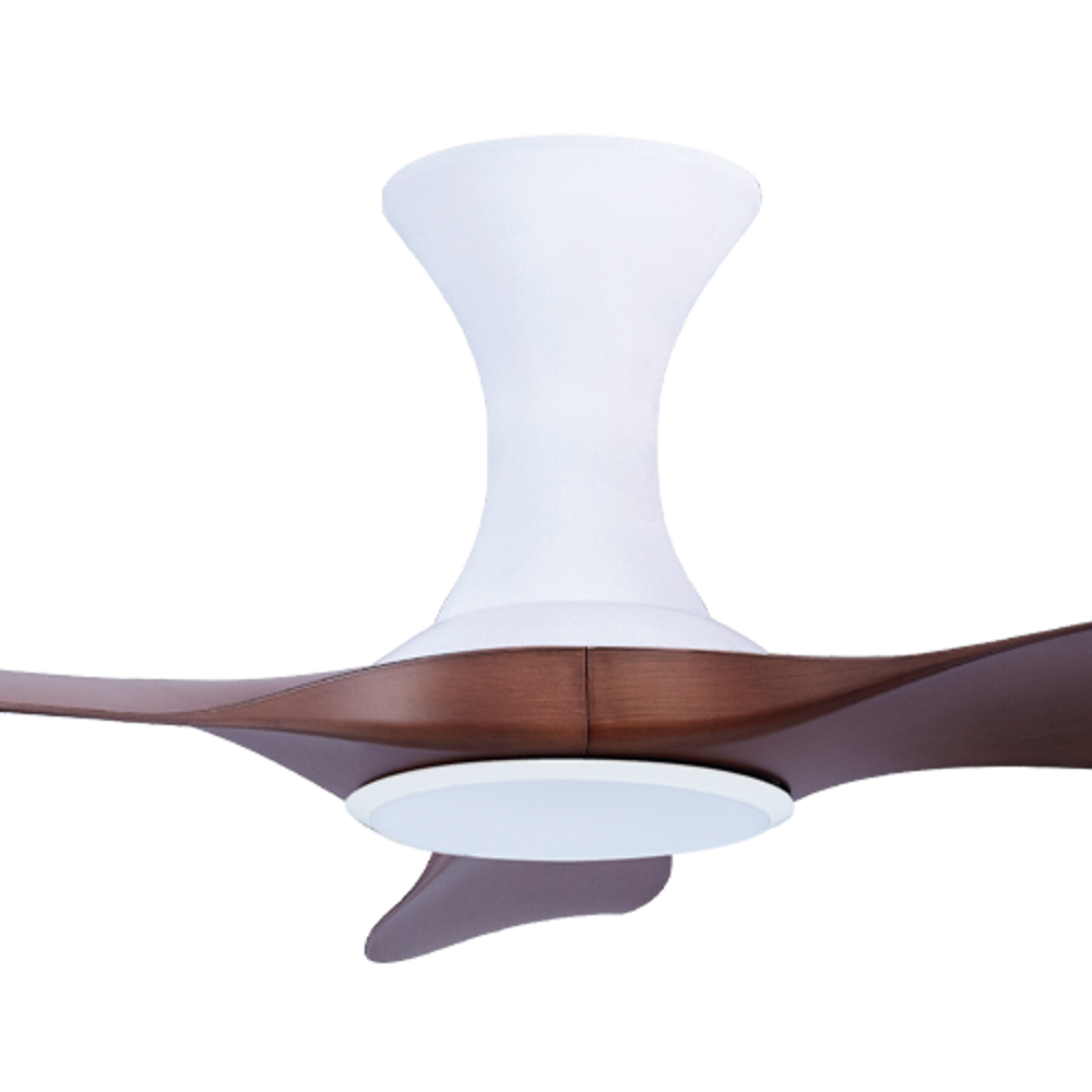 EFENZ Troy 463 46 inch ceiling fan, White Dutch Cocoa limited edition, hugger mount, with Samsung LED