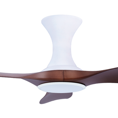 EFENZ Troy 463 46 inch ceiling fan, White Dutch Cocoa limited edition, hugger mount, with Samsung LED